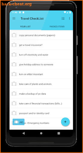 Travel CheckList screenshot
