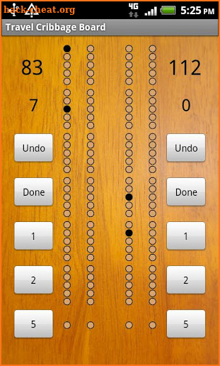 Travel Cribbage Board screenshot