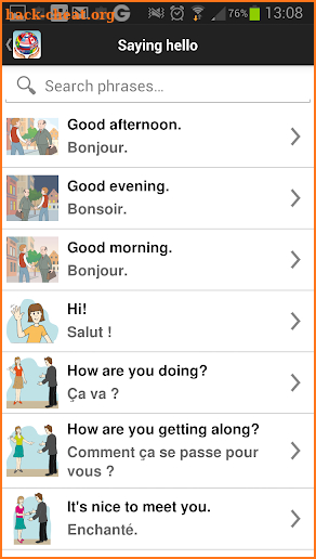 Travel Interpreter Phrasebook screenshot