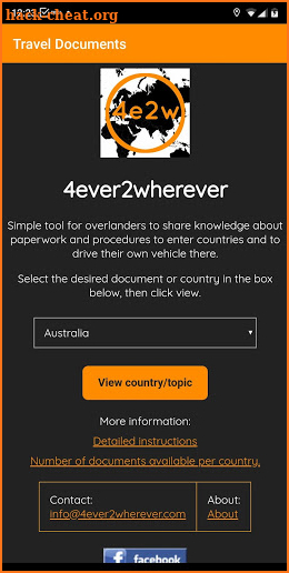 Travel Papers & Procedures screenshot