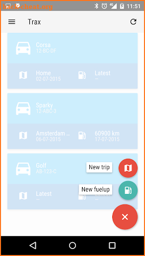 Trax - Trip & Fuel logging screenshot