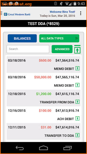 Treasury Banking Suite screenshot