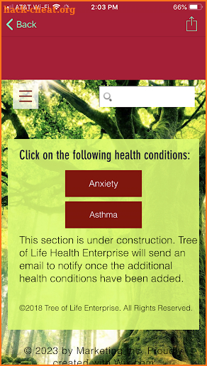 Tree of Life Health Education screenshot