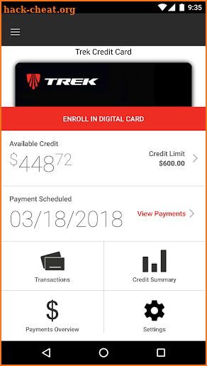 Trek Card screenshot