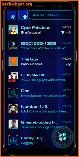 TREK: SMS screenshot