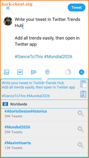 Trends Hub for Twitter screenshot