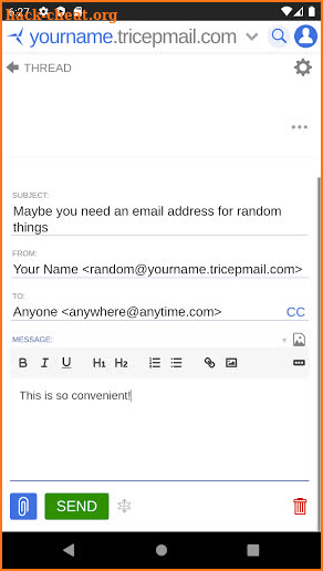 TricepMail screenshot