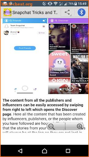 Tricks & Tips for Snapchat screenshot