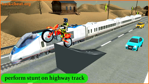 Tricky Bike vs Train Racing Fun screenshot