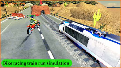 Tricky Bike vs Train Racing Fun screenshot