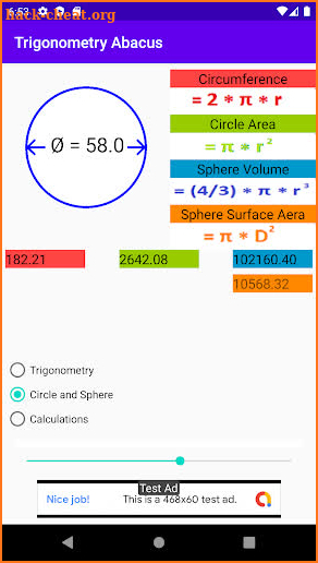 Trigonometry Abacus screenshot