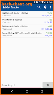 TriMet Tracker screenshot