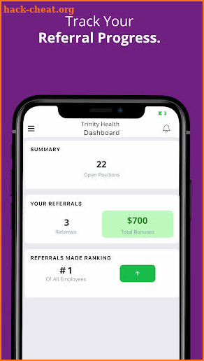Trinity Health Referral Reward screenshot