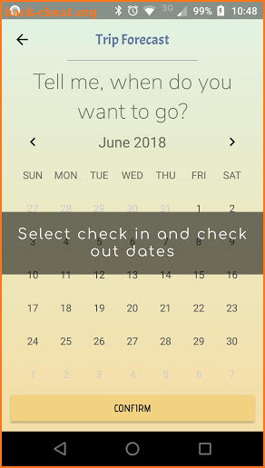 Trip Forecast screenshot