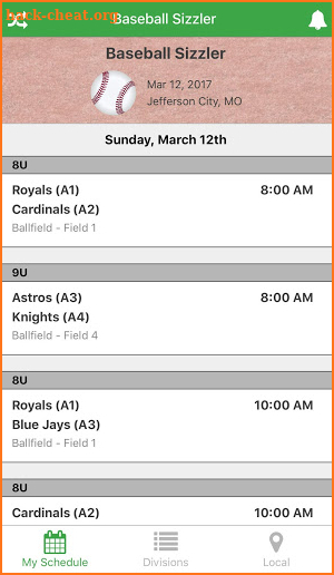 Triple Play Tournaments screenshot