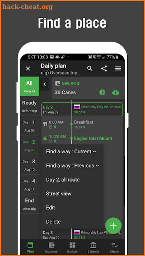 TRIPnotes -Trip planner, sched screenshot