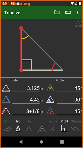 Trisolve: Triangle Calculator screenshot