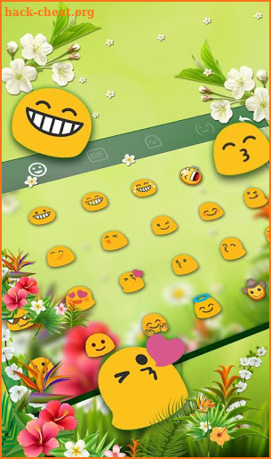 Tropical Flower Keyboard Theme screenshot