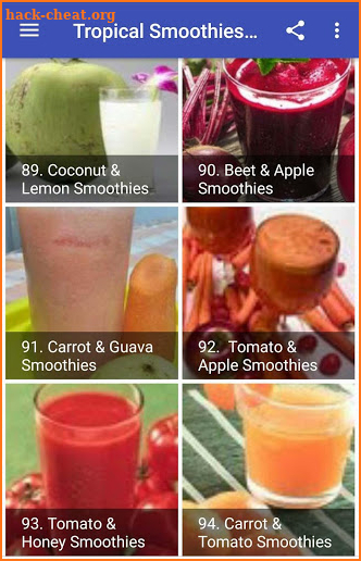 Tropical Smoothies Recipes screenshot