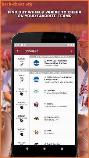 Troy Athletics screenshot