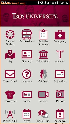 Troy University screenshot