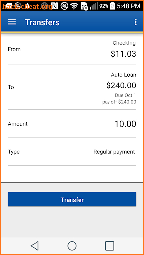 Tru2Go Truliant Mobile Banking screenshot