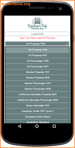 Truckers Trip Planning App (Solo Company Drivers ) screenshot