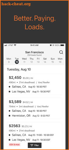 TruckSmarter Loadboard screenshot