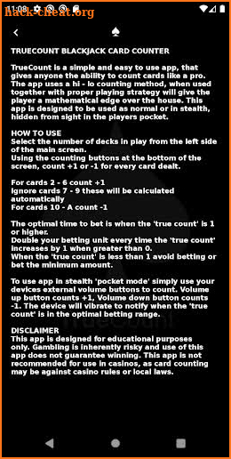 TrueCount Pro - Blackjack Card Counter screenshot