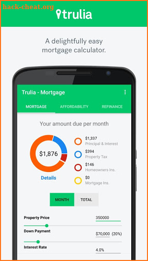 Trulia Mortgage Calculators screenshot