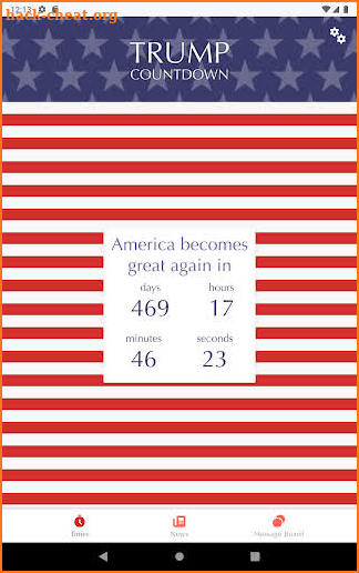 Trump countdown screenshot