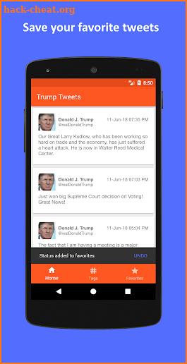 Trump Tweets screenshot