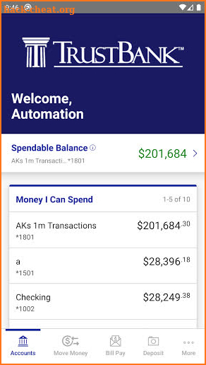 TrustBank screenshot