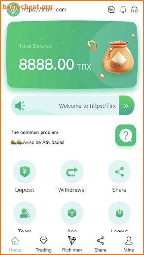 TRX Miner screenshot