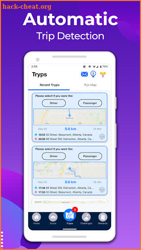 TrypScore: Earn Rewards for Being a Safe Driver! screenshot