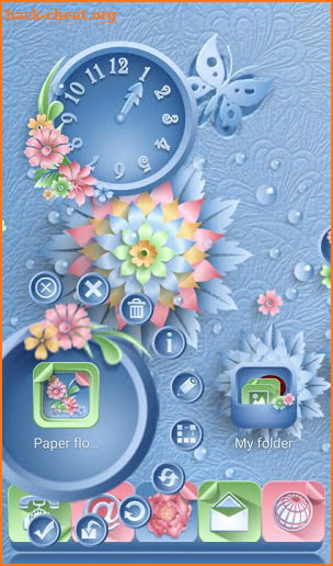 TSF NEXT ADW Nova LAUNCHER 3D PAPER FLOWERS THEME screenshot