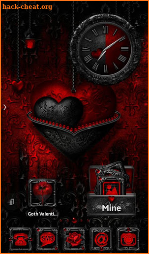 TSF NEXT ADW Smart LAUNCHER GOTH VALENTINE THEME screenshot