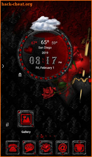 TSF NEXT ADW Smart LAUNCHER GOTH VALENTINE THEME screenshot