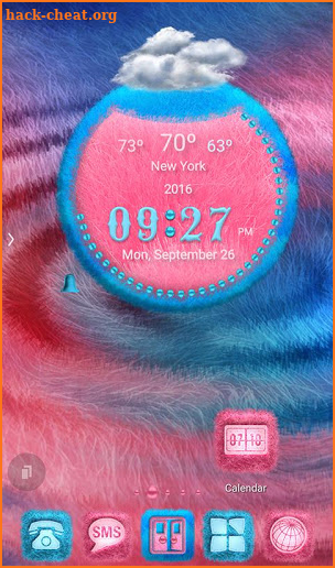 TSF NEXT Nova LAUNCHER FUZZY BLUE PINK THEME screenshot