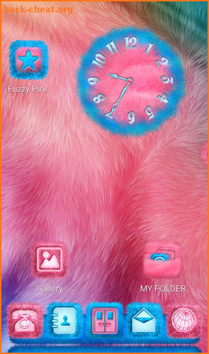 TSF NEXT Nova LAUNCHER FUZZY BLUE PINK THEME screenshot