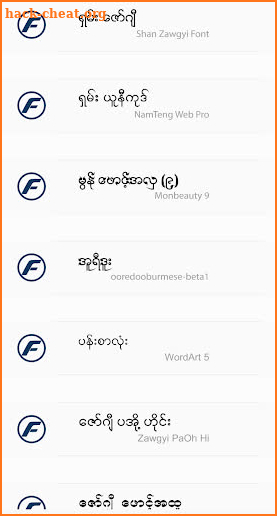 TTA RealOp Myanmar Font screenshot