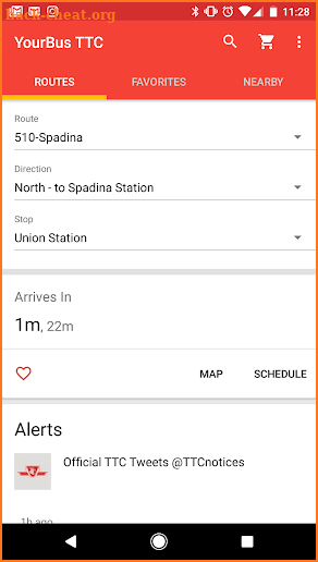 TTC Toronto Bus Tracker - Commuting made easy screenshot
