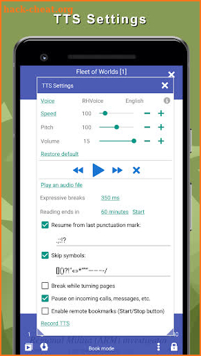 TTS Reader - reads your books aloud screenshot