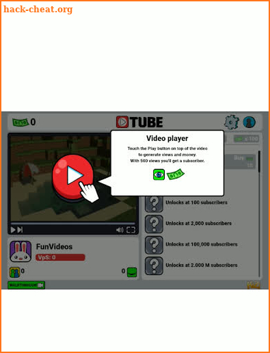 Tube idle clicker screenshot