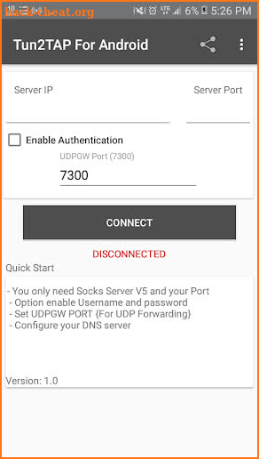Tun2TAP for Android (Socks To VPN) screenshot