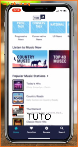 Tunein-radio guide screenshot