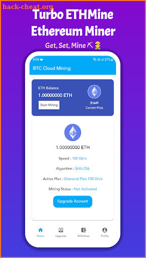 Turbo ETHMine - Ethereum Miner screenshot