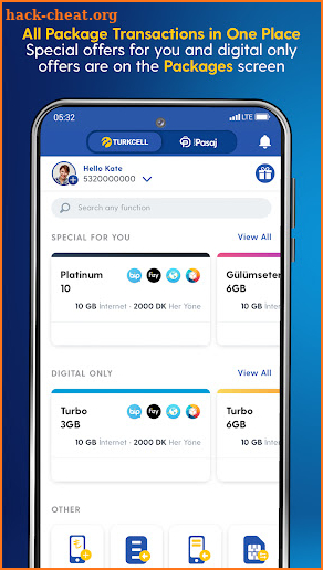 Turkcell screenshot