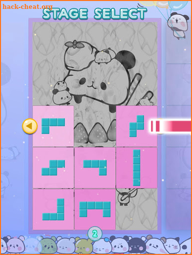 Turn-piece Puzzle : MOCHI MOCHI PANDA screenshot