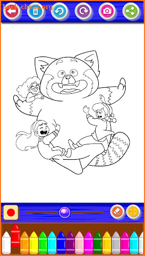 Turning Red Coloring Book screenshot